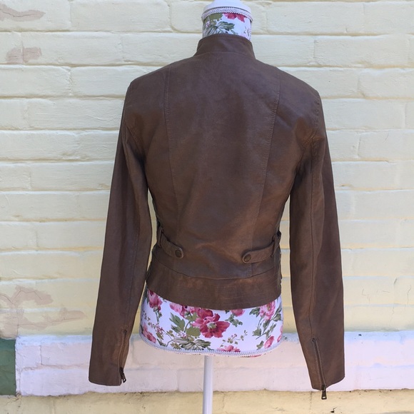 SOLD!!!!Brown leather jacket - Picture 5 of 8